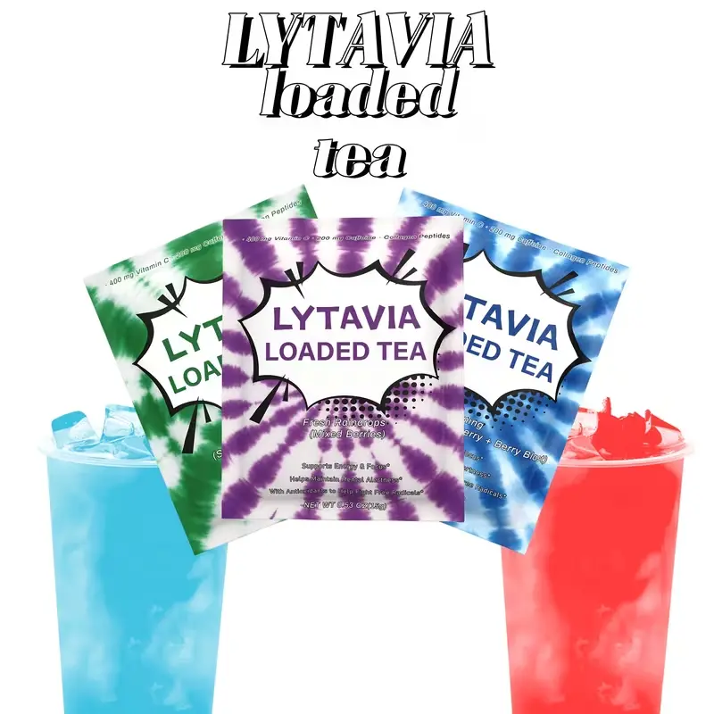 Lytavia Ready-to-Drink Hydrating Energy Drink Bar, contains 200 mg caffeine, collagen peptides, 3 g protein, no sugar, gluten-free, available in multiple fruit flavors Healthcare Dietary