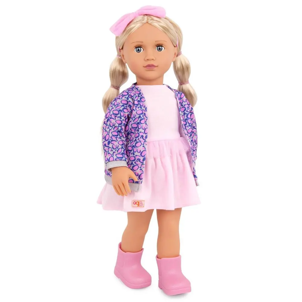 Our Generation 18" Fashion Doll with Leopard Cardigan Joana Our Generation 18" Fashion Doll with Leopard Cardigan Joana