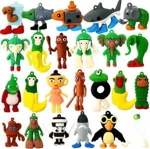 24pcs Italian Brainrot Toys, Tralalero Tralala Action Figure,Brainrot Meme Shark Figures Toys 2.5in,Funny Animals,Unique Key Chain,Decorations Gifts for Fans Office Room Figurine Decor