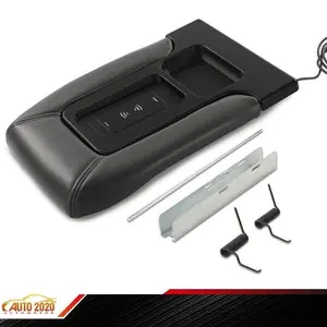 Wireless Charging Armrest Center Console Lid Fit For 2001-07 Chevrolet Gray  Upgraded Version