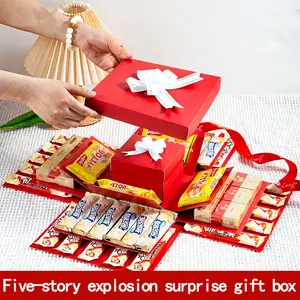 Empty Box Explosion Gift Set, Creative DIY Scrapbook Album Accessories, Surprise Gifts for Couples, Birthday, Graduation, Retirement, New Year Parties