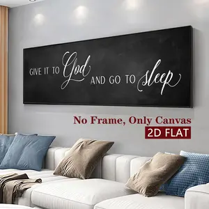 1. Count frameless canvas, Give it to God and then go to sleep poster, inspirational poster, home decoration, wall art decoration, Hanging wall art, waterproof painting, printing, Unframed art print, artworks