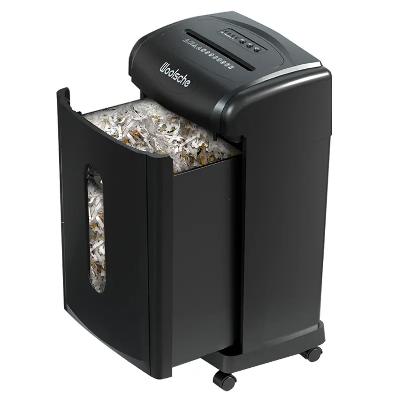 Heavy Duty 19-Sheet Cross-Cut Paper Shredder with 7.93 Gallon Pullout Wastebasket, P-4 Security, Ultra-Quiet 56dB, 15-Minute Run, Black ABS+PC, Home Office Document & Credit Card Shredder