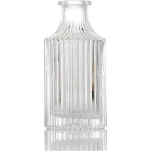 Glass Diffuser Bottles 6.6 High 250ml 8.5 Fl Oz Round Aroma Bottles Diffusers Vase  Accessories Use for DIY Replacement Reed Diffuser Sets Craft Projects Wedding Party