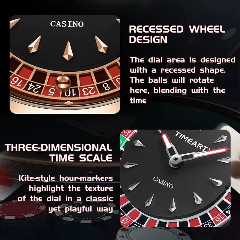 New European Style Roulette Men's Watch  TIMEARTX