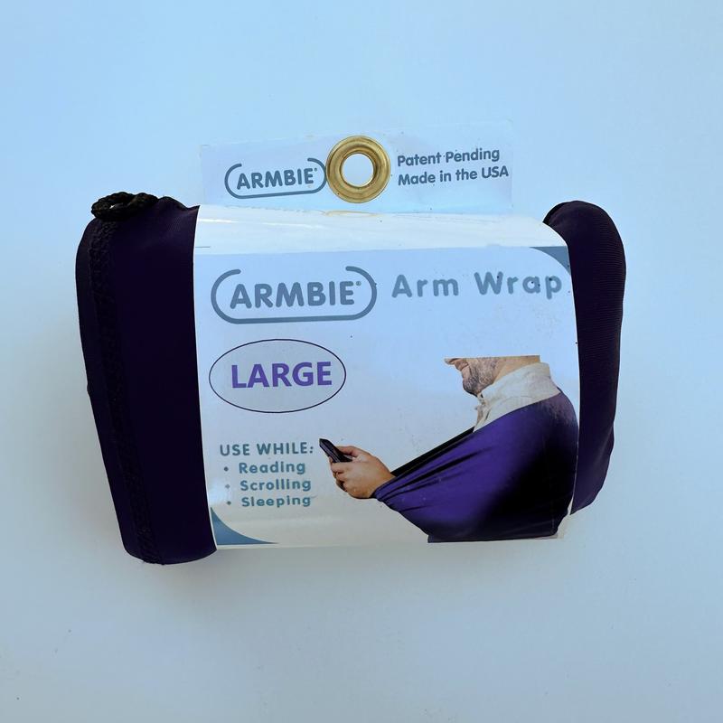 Armbie - Dual Arm Support Wrap; Use On Plane, Train, Bus; While Reading or Relaxing; At Dentist Office, Salon; Deep Compression Characteristics; Weighted Vest without the Weights; Personal Comfort; Wherever You Roam - Armbie's Got You Covered