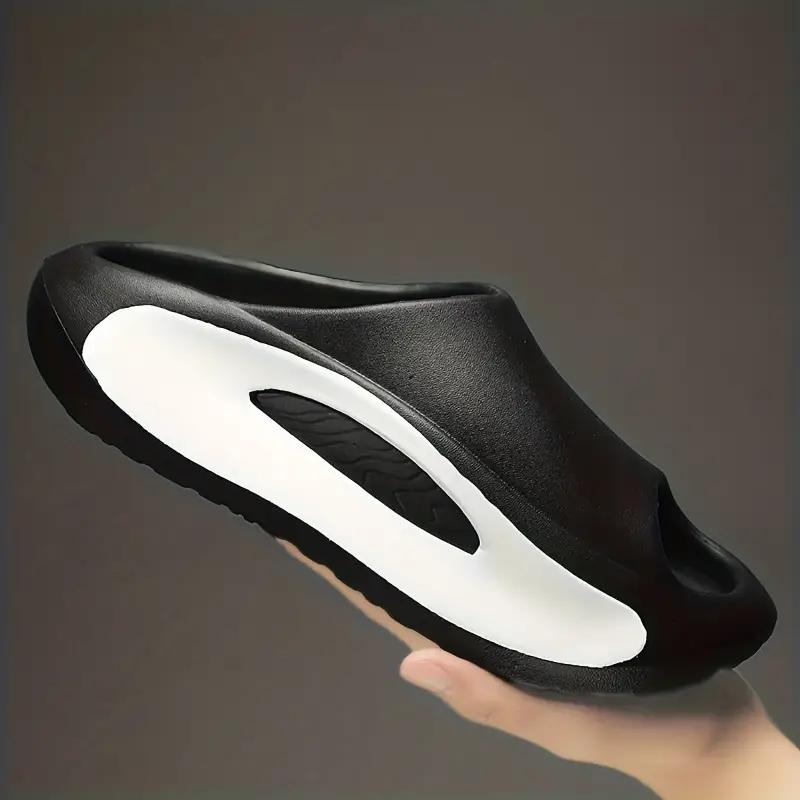 Fashionable Unisex Colour Block Slippers - Ventilated Open Toe with Soothing Massage Grains - Ultra-Comfortable, Non-Slip, Durable EVA Sole for Indoor Adventures - Perfect for Mens & Womens Home Use