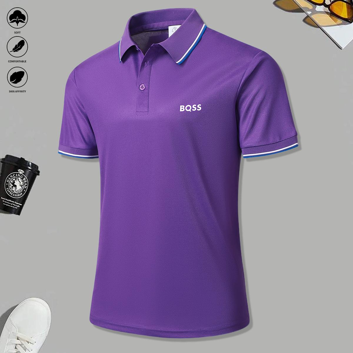 4 men's casual short-sleeved polo shirts mixed-color suit, breathable and refreshing, suitable for all seasons, is a good choice for men who give gifts during the holidays