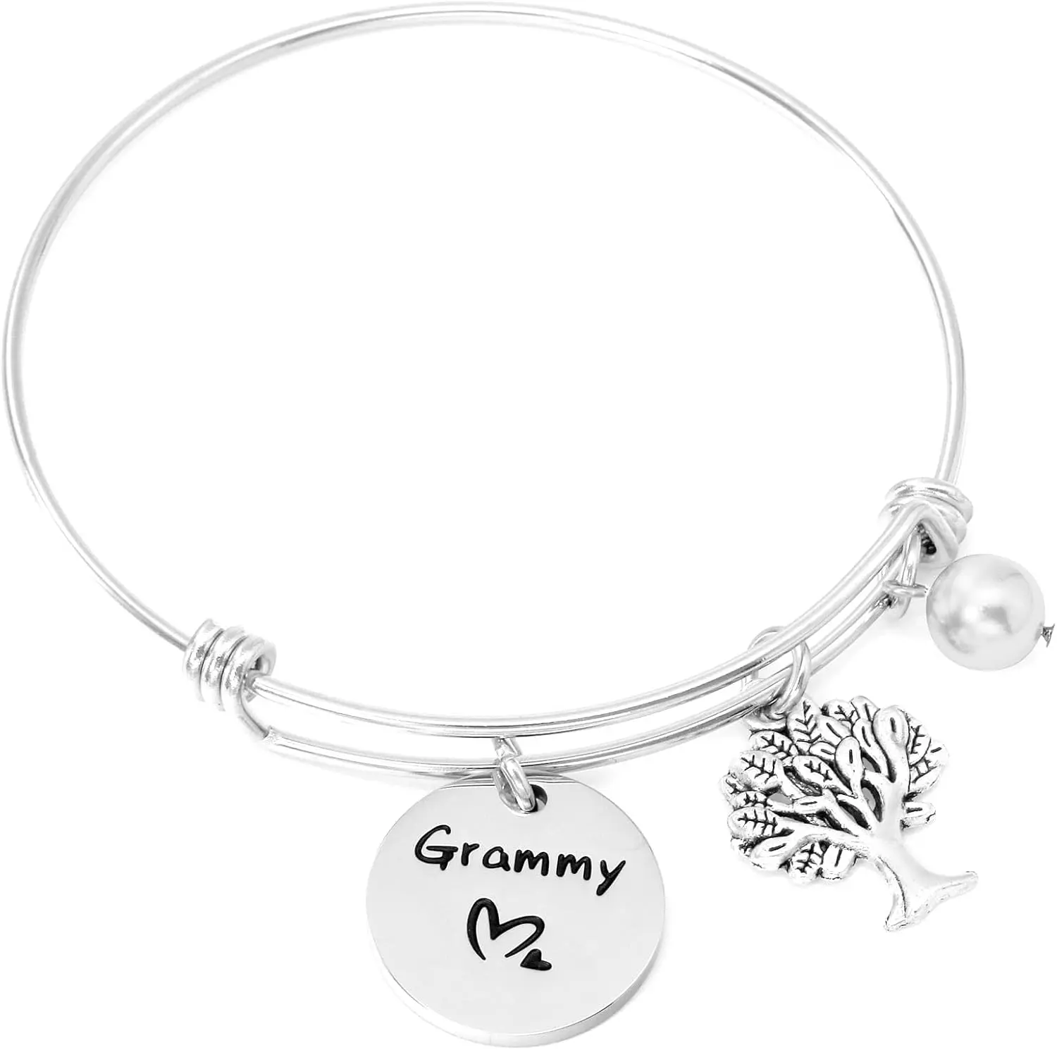 Grammy Gifts Bracelet – Elegant Bangle Jewelry for Grandma, Grandmother & Women, Best Grammy Gift Idea from Grandkids for Birthday, Christmas & Mother’s Day, Unique Sentimental Keepsake to Celebrate Love, Appreciation & Family Bond Forever
