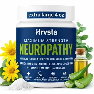 Neuropathy Relief Cream-4 0z-MaximumStrength Nerve Relief for Feet Hands Legs Toes -Natural Ingredients Frankincense Arnica Aloe VeraEmu MSM Hemp - Fast-Acting Formula
