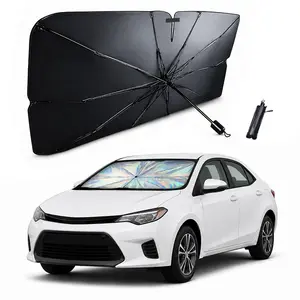 Universal Foldable Car Windshield Sunshade Umbrella, Heat Insulation UV Protection Sun Shade, Easy One-Click Install & Store, Summer Must-Have for Cars, SUVs & Trucks, Ideal for Daily Commute & Camping, Keep Your Car Cool All Day