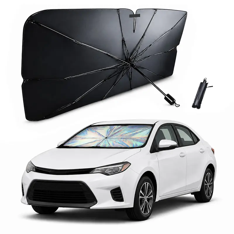 Universal Foldable Car Windshield Sunshade Umbrella, Heat Insulation UV Protection Sun Shade, Easy One-Click Install & Store, Summer Must-Have for Cars, SUVs & Trucks, Ideal for Daily Commute & Camping, Keep Your Car Cool All Day