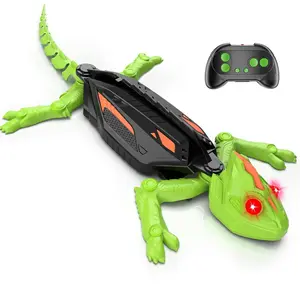 Wall Climbing Lizard Toy Car With LED Lihght, Flexible Crawler fo Walls Floors Glass,Fun Pet Toy for Cats Dogs, Wall Climbing Funny Prank Toys Birthday Gifts for Boys & Girls Ages 4 and Up