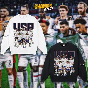 CHAMPS ONLY USA Nation Team WorldCup 2026 Signature Heavy Cotton Tshirt Sweatshirt For Soccer Fans Menswear Outfit, Gameday Shirt, Direct To Garment Breathable Print