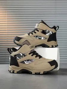 High-Quality Anti-Slip Soft Sole Boys' Sports Shoes, Winter Warm Outdoor Hiking Boots, Snow Boots for Cold Weather