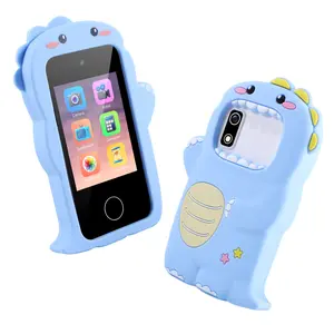 KIDDOKOALA Kids Smart Phone for Boys Girls Age 3-10 Touchscreen Dual Camera Dinosaur Case E-Learning Toy with Music Games Stories Christmas Birthday Gifts