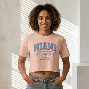 Miami Athletic Dept Women's Crop Tee | 305 Division Supply Co