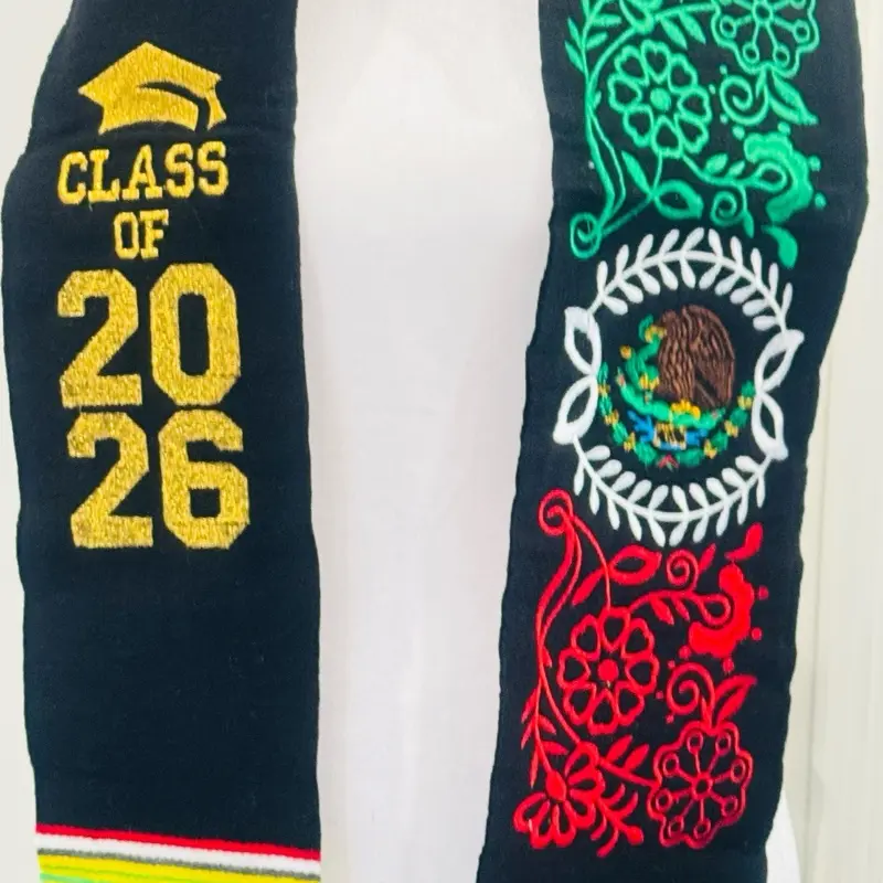 Class of 2026 Guatemala Flag Graphic Print Graduation Stole - 1-Size Scarf for Festive Parties & Special Occasions, Fashion Shawl Sash (Party Hats, Masks & Accessories)