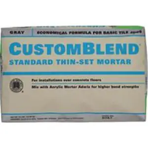 212 MAIN Custom Building Products Gray Thinset Mortar - 50Lb, Floor Use, Model CBTSG50