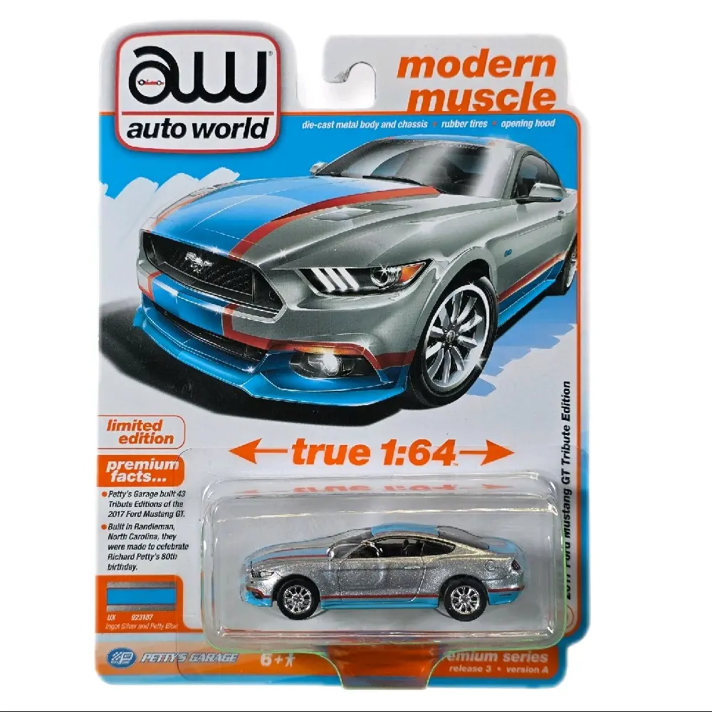 Auto World Limited Edition - 2017 Ford Mustang GT Petty’s Garage Tribute Edition