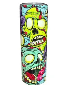 Zombie Craze - 20oz oz 20 oz. 20oz. Skinny Sublimation Tumbler Cup - Amy's Tumbler Junkies - Your Favorite Tumbler Shop!