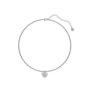 Gentle Soul Heart Tag Necklace Silver