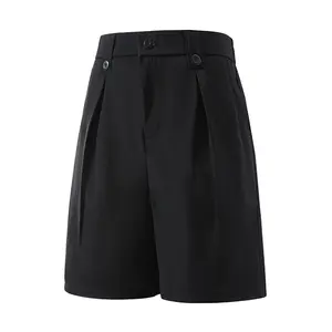 Men’s summer lightweight suit shorts — business formal for meetings, casual loose fit, versatile men’s dress shorts