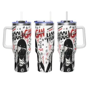 Hooligann Rider Tumbler, Street Style Gang Tumbler, 40oz Tumbler For Kpop Fans