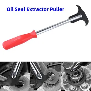 Oil Seal Extractor Puller Car Oil Seal Hook Disassembly Tool Double Headed Screwdriver Puller Red & Black Plastic Alloy