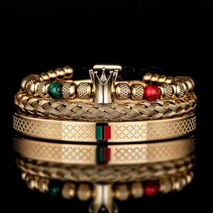 Men Luxury Crown Stainless Steel Bracelet