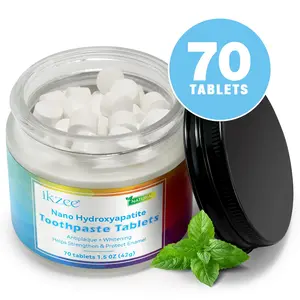 ikzee Nano Hydroxyapatite Toothpaste Tablets,Mint-flavored toothpaste tablets, excellent for oral hygiene, teeth cleaner, compact and portable, the perfect choice for both travel and daily oral care.