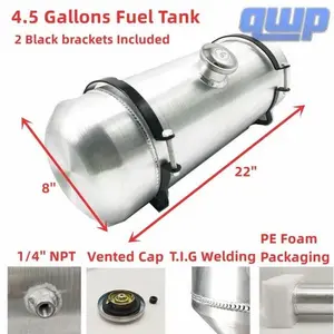 M217 JSD Aluminum Spun Fuel Tank 8x22 Center Fill 4.5 Gallon 1/4'' NPT