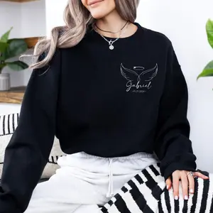 Custom Memorial Hoodie, Date and Name Sweatshirt, Rest in Peace Sweatshirt, Custom Funeral Hoodie, Forever In Our Hearts in Loving Memory D