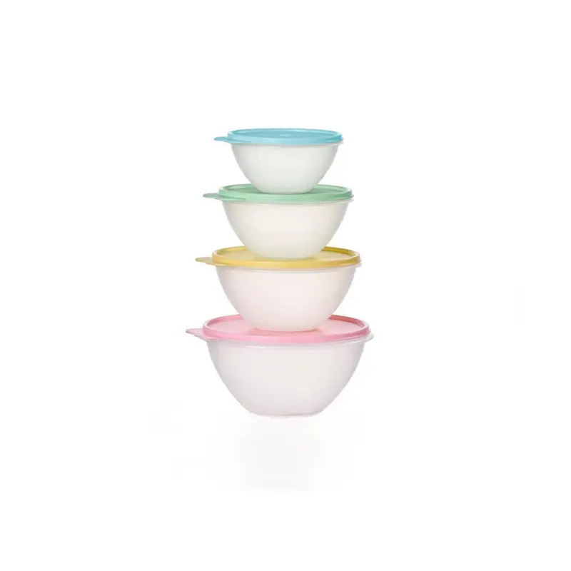 Tupperware Vintage Classic Wonderlier 4 Bowl Set - Leak-Proof Lids, Airtight Seals, Scratch-Resistant Interior, Space-Saving Design
