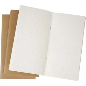 Travelers' Notebook Refills Insert, Set of 3(Grid, Standard Size, 100gsm)