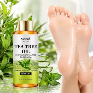 Tea Tree Oil Foot Care Gel, Cooling and Soothing, Moisturizes Rough Dry Feet, Home Use, Daily Application, Single Item, Recyclable