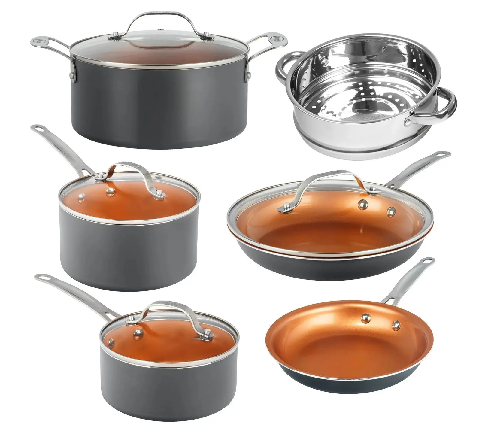 Gotham Steel Graphite 10 Piece Nonstick CeramicCookware Set