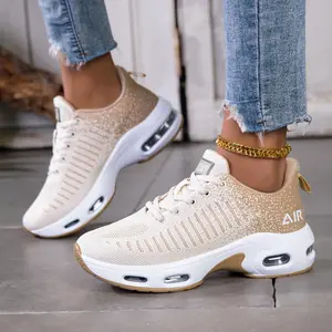 SPACEON Four-Season Women's Fashion Sports Shoes Non-Slip Anti-Impact Rubber Soles Lightweight Shock-Absorbing Running Sneakers Indoor Outdoor Soft-Soled Yoga Shoes Girls' Low-Top Lace-Up Casual Footwear Girl's Tenisshoesle Fashion Walking Sneakers