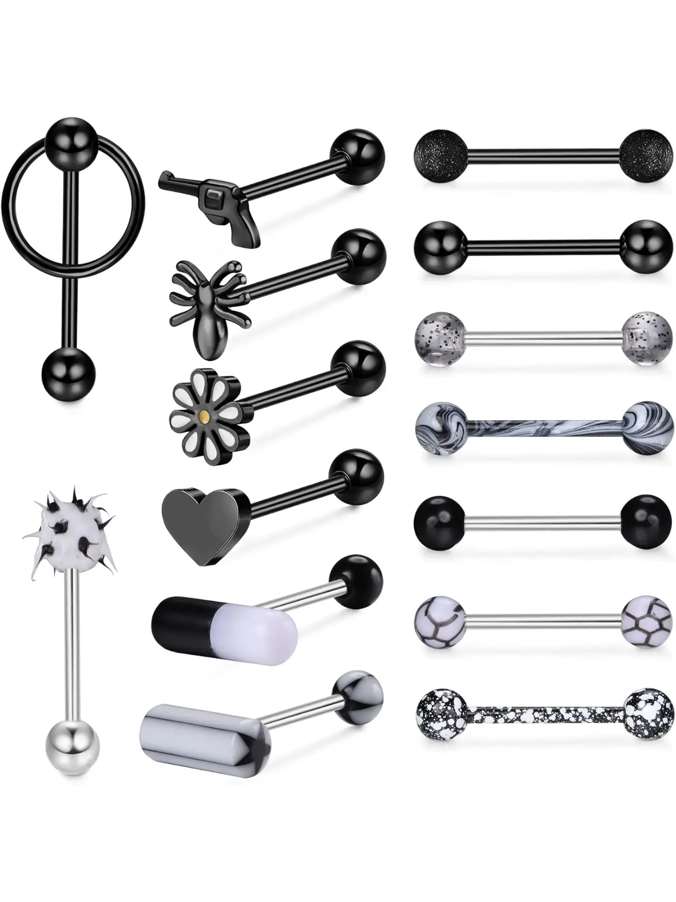 14G Tongue Bars Steel Tongue Piercing Teaser Double Barbell Vibrating Tongue Bar Plastic Long Nipple Bars Tounge Bars Barbells Body Jewellery Set for Women Nose Ring Nose Piercing Jewelry - TikTok Shop 14G Tongue Bars Steel Tongue Piercing Teaser Double Barbell Vibrating Tongue Bar Plastic Long Nipple Bars Tounge Bars Barbells Body Jewellery Set for Women Nose Ring Nose Piercing Jewelry - TikTok Shop