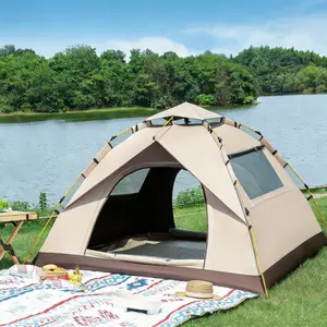 Foldable Portable Camping Tent for 2-3 persons. Easy to set up, sturdy and durable, windproof, sun-proof and waterproof. A must-have for family and friends outings.