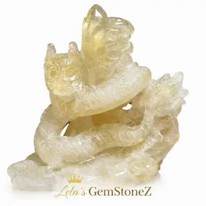 LEMON CITRINE DRAGON GUARDIAN  Weight: 2.92 lbs (1.32 kg) Energy Tier: ️ Temple Guardian / Wealth Protector Collection Fit: Noir Vault • Guardian Series • Prosperity Empire