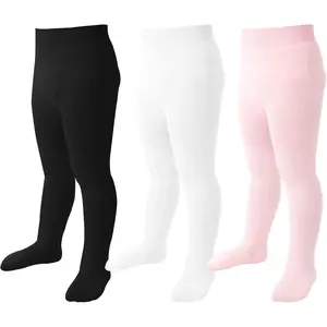 L-GCS011   Baby Tights Toddler Girl Tights Seamless Cable Knit Leggings Soft Cotton Stockings Pantyhose 3/4/5 Pack