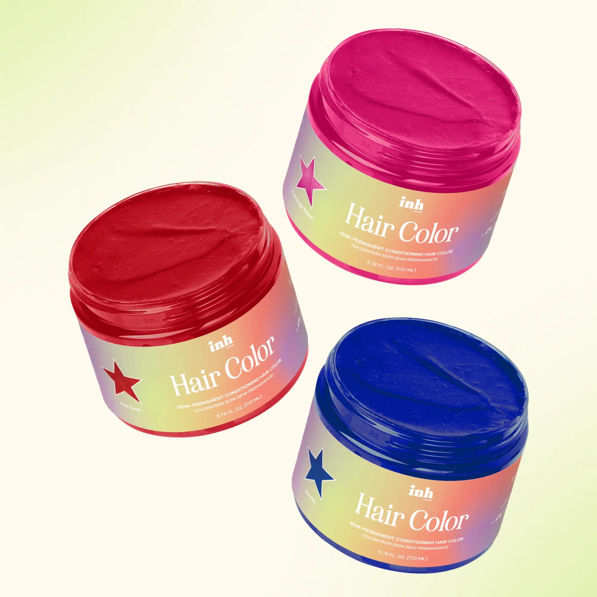 INH Hair Semi Permanent Hair Color Conditioner 6oz for All Hair Types and DIY At Home Use Vegan Color Depositing Treatment with Hydrating Damage Free Pigment and a Subtle Sweet Citrus Fragrance