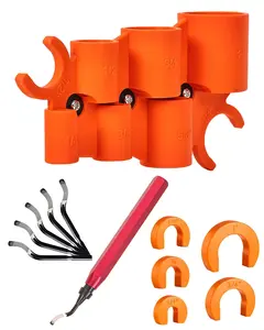12PCS Pipe Deburring Tool Kit – 1/4" to 1" Depth Gauge & Removal Tool Set for Sharkbite PEX Copper PVC CPVC Pipes
