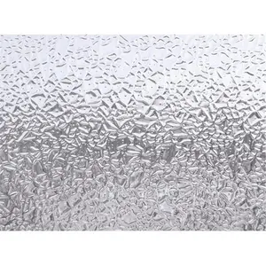 212 MAIN Premium Static Cling Sidelight Window Decor Film - 11.5 in, Glacier Look, Crystalline Appearance, Deep Emboss, Privacy Block for Baby Furniture Decoration