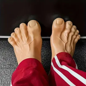 Funny Big Foot Silicone Slippers, Non Slip Slippers - Green Massage Anti-Slip Insole, Hand-Wash Easy-Clean Surface, Indoor/Outdoor Universal Soft Sole - Costume Party Outfit Matching, Social Media Photo Prop, Birthday Gathering Gift Slipper Shoes