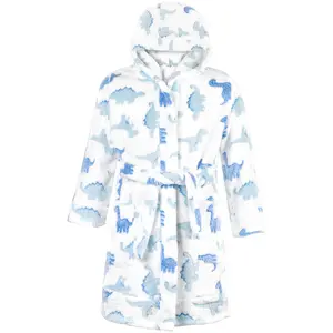 Kids Hoodie Bathrobe – Soft & Cozy Flannel Sleepwear for Girls and Boys, Plush Coral Pajamas Perfect as Christmas Gifts