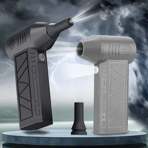 Portable Handheld Fan, USB Rechargeable High-Speed Fan with LED Lighting, Multifunctional Fan for Dust Removal, Snow Blowing, Hair Blowing, Battery Powered Fan