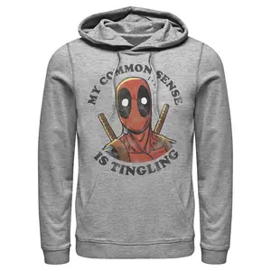Men's Marvel Deadpool Common Sense Pull Over Hoodie
