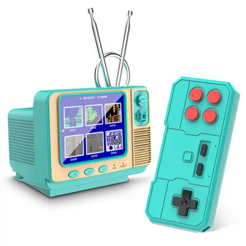 KIds Travel Games - GV300S 308 Classic Retro Video Game with 3.0 Inch Screen Electronic Mini TV Style Support Connecting TV and Two Players Handheld Console Portable Console Gaming Console, Game Pad, Interactive Gaming